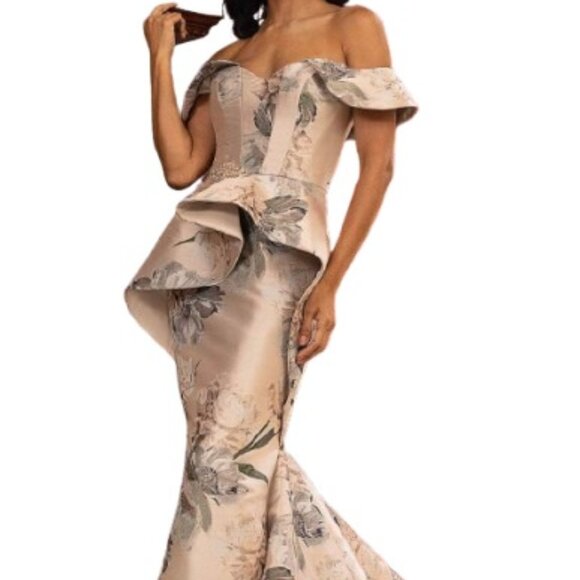 NWT Terani Couture 242M3363 Jacquard Mother of the Bride Dress